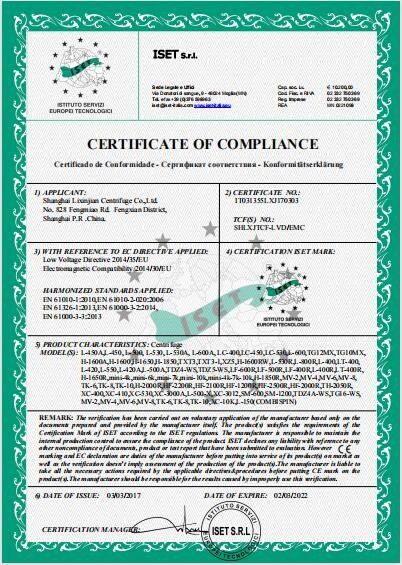 China Shanghai Lixinjian Centrifuge Manufacturer - Professional Lab Equipment certification